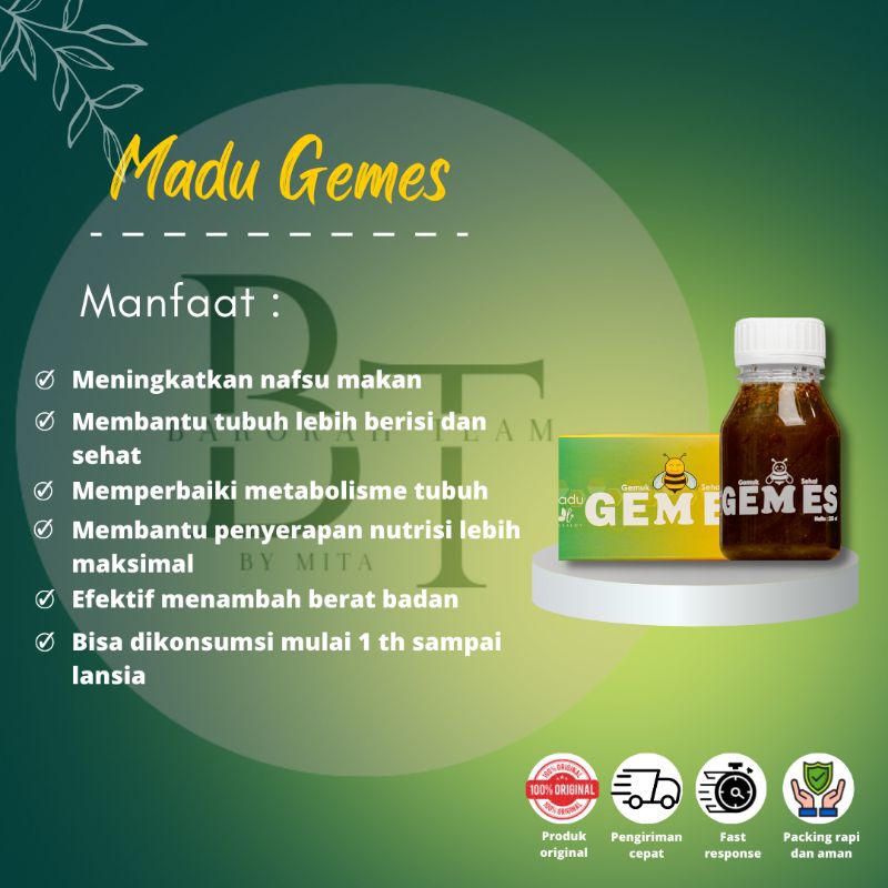 

Madu Gemes Gemuk Sehat Penambah Nafsu Makan / Madu Gemes Herbalov / Madu Gemuk Sehat Menambah Berat Badan / Madu Penambah Berat Badan