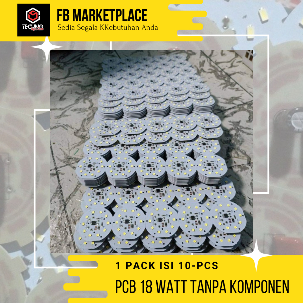PCB Lampu Led 18 Watt 220 V - Tanpa Kapasitor Millar & Elco