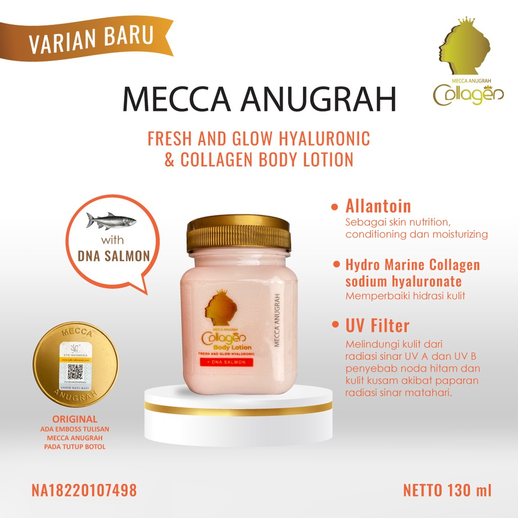 Mecca Anugrah Collagen Body Lotion By Syb Original 100% - ( Bitcol )