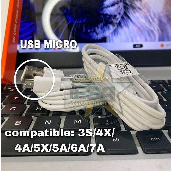 KABEL DATA XMI MICRO USB FAST CHARGING 2A RDMI 3 Pro/4A/4x/5A/6A/7A/8A/9A/9C/NOTE 3/NOTE 4/NOTE 5 Cable Micro XMI