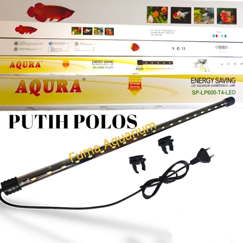 Lampu Led Celup Aquarium 60cm AQURA SP-LP600-T4-LED Putih Polos