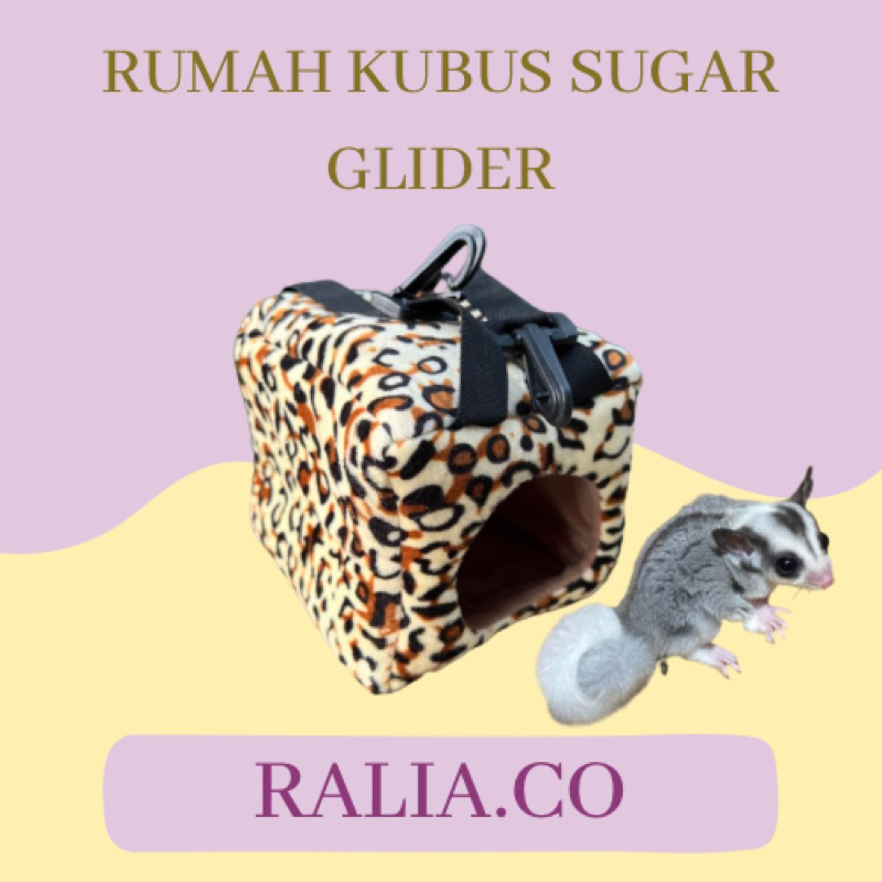 RUMAH KUBUS-Sleeping Pouch Rumah Sugar Glider - Hamster - Landak Mini - Tupai - Love Bird - Tempat Tidur Hewan