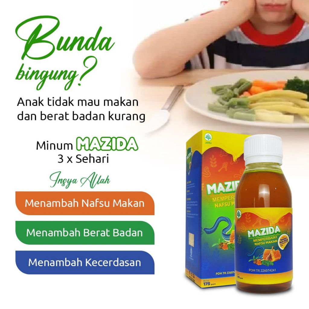 

Madu Nafsu Makan Plus Extrak ikan Sidat Madu Mazida 175gram