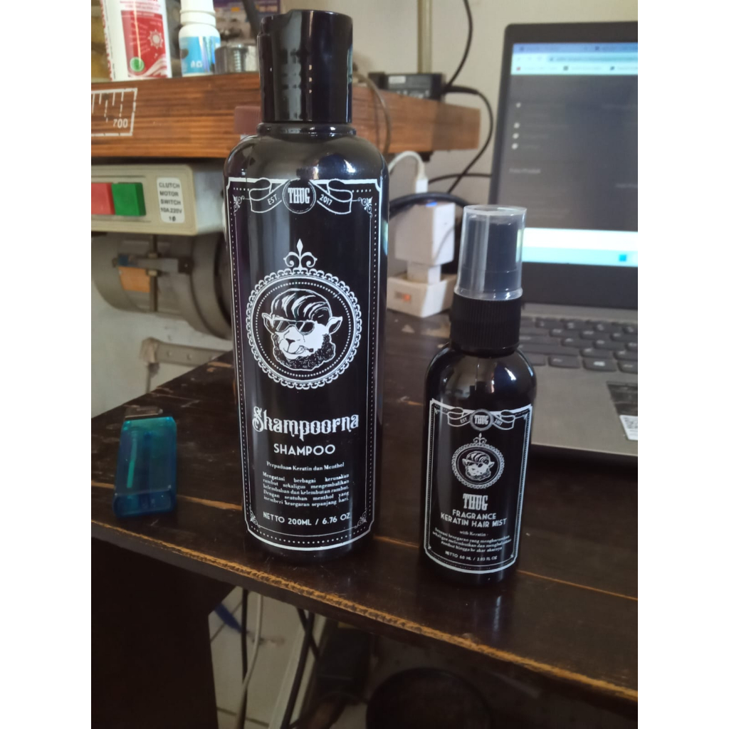 Sampo pelurus rambut + Keratin Hair Spray 200ml thuggoriginal
