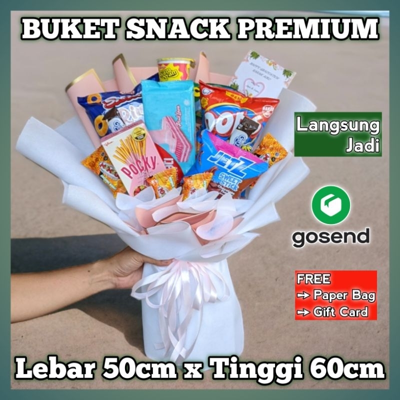 

Buket Snack Premium Bouqet Ulang Tahun Wisuda Anniversary