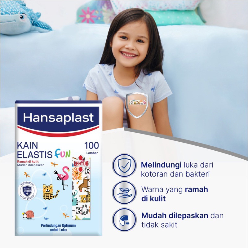 Hansaplast Junior Fun Box isi 100- Plester dengan Karakter Lucu