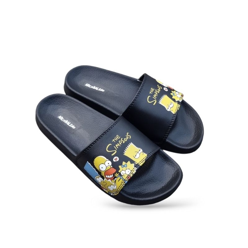Sandal slop the simpsons Sandal slop karet sandal slide slip on motif karakter