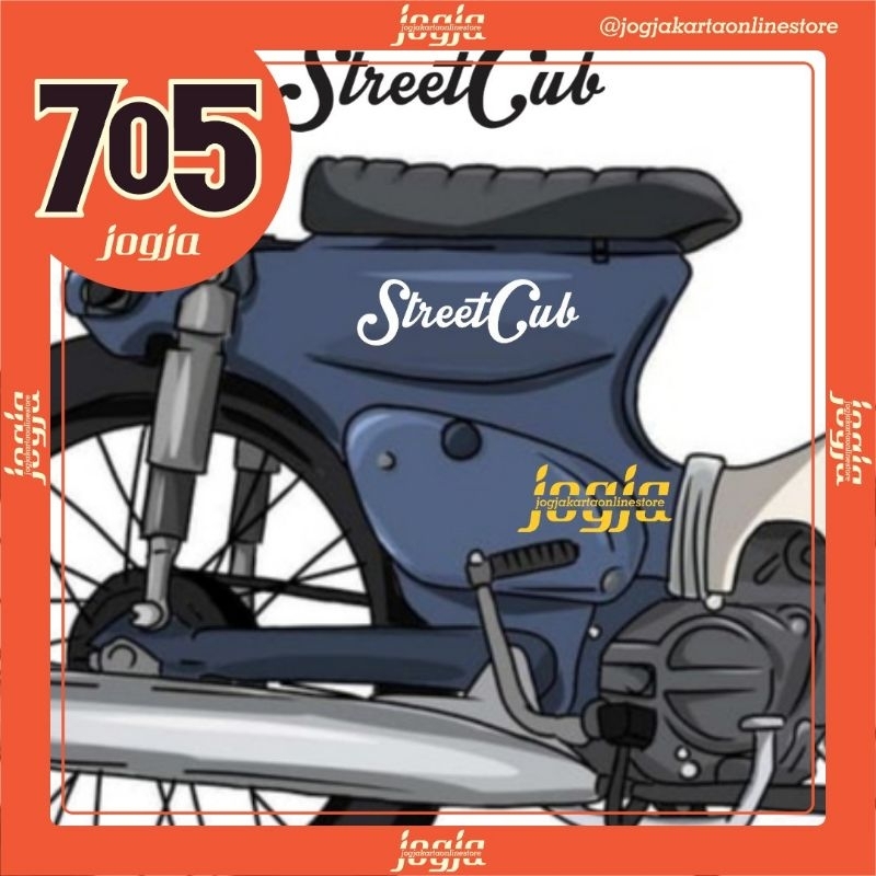 Stiker Street Cub Honda C70 C50  StreetCub Astrea SuperCub Reflective Sticker