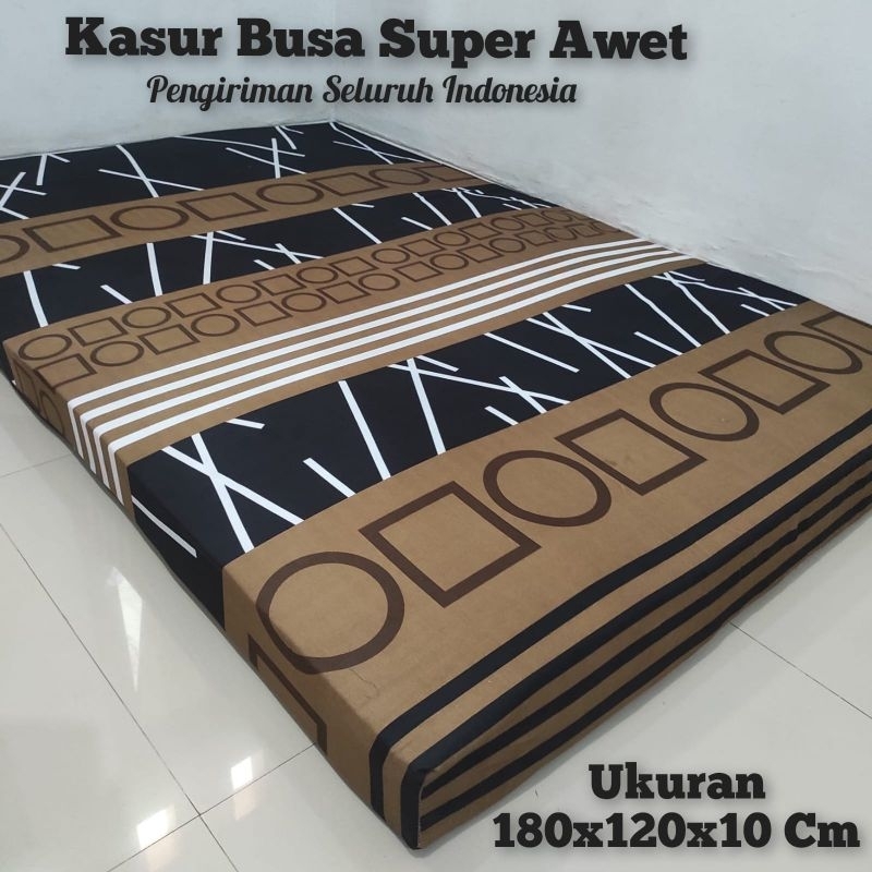 PROMO Kasur Lantai Busa Super Awet Nyaman Ukuran 180x120x10 Cm. Muat 2 Orang. Motif Bagus (Potongan Busa Superr Awet Berkualitas Density)