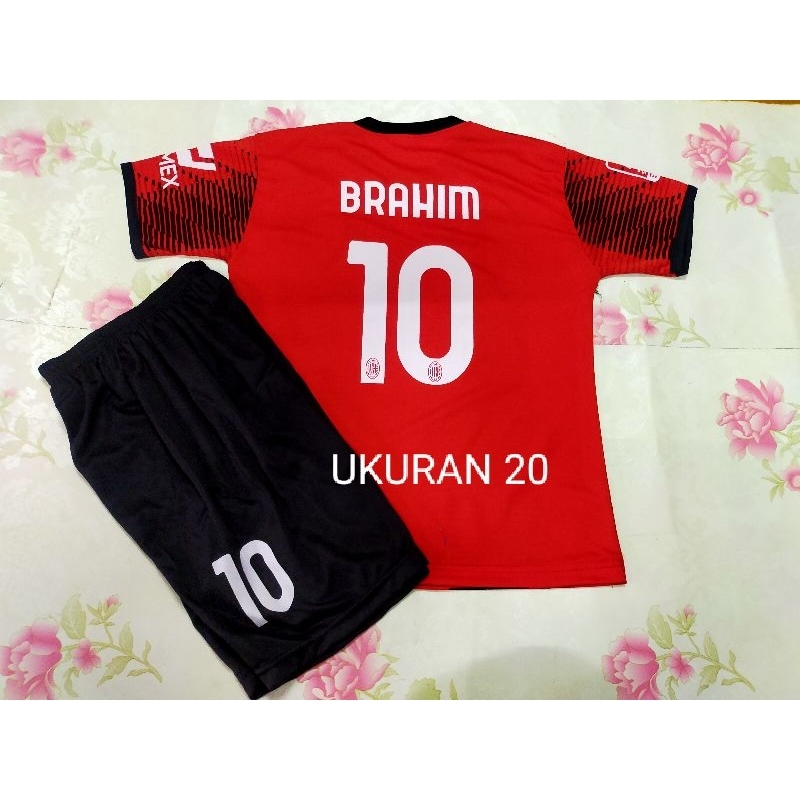 SETELAN KAOS  BOLA ANAK AC.MILLAN USIA 1-9 THN