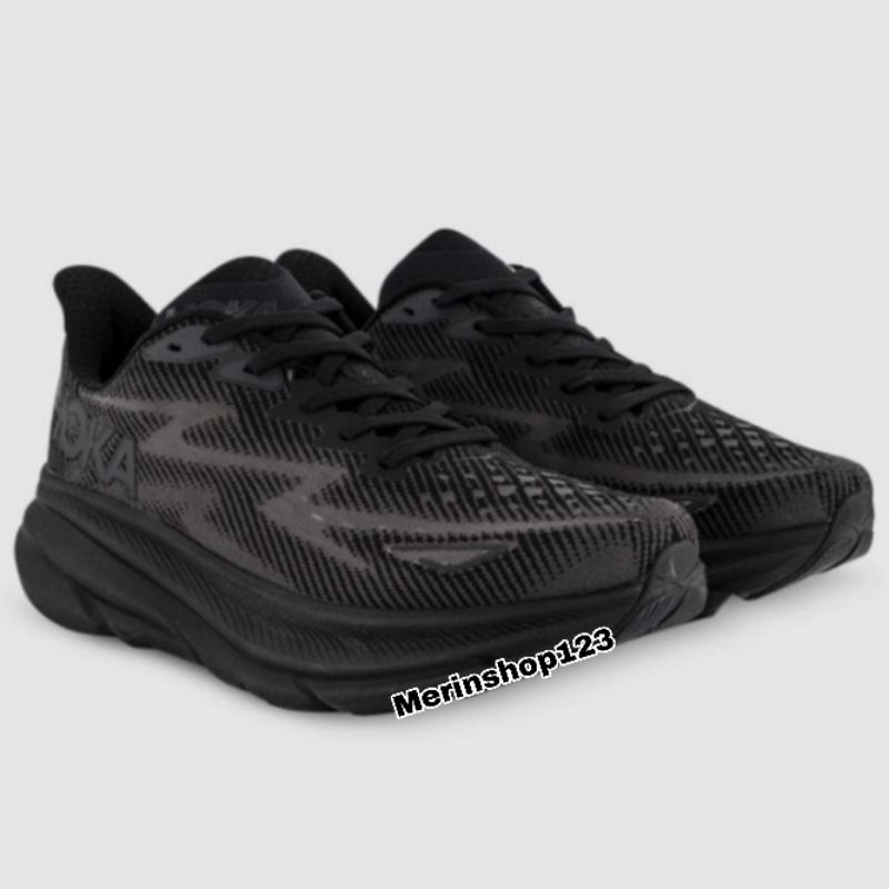 Lari Clifton Triple Sepatu Lari Clifton 9 Triple Black