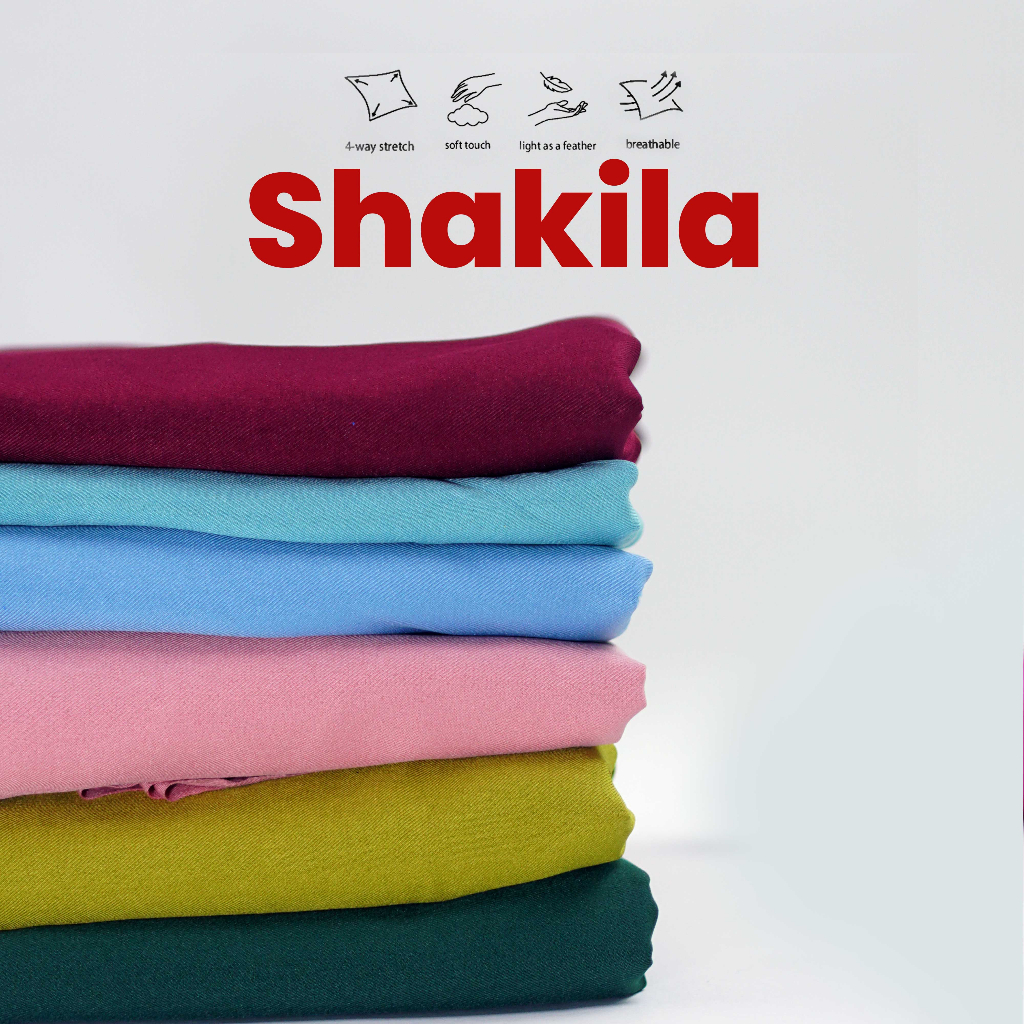 KAIN SIFON SHAKILA POLOS WARNA, HARGA PER 0,5M✨