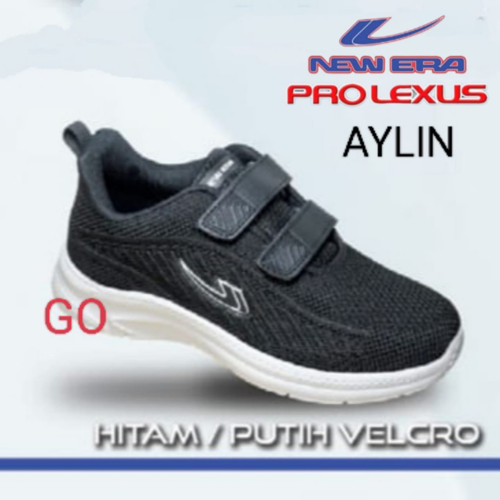 gof New Era sepatu sekolah hitam Sepatu New Era AYLIN 06V Sepatu sneakers casual sport shoes sepatu kets perekat sepatu olahraga