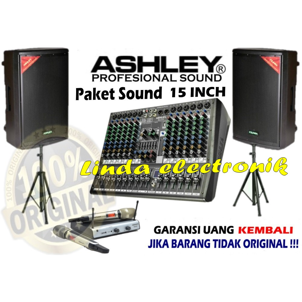 paket soud system ashley 15 inch hero15a mixer 12 channel original