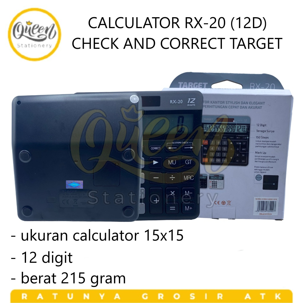 

CALCULATOR RX-20 (12D) CHECK AND CORRECT TARGET KALKULATOR ALAT HITUNG