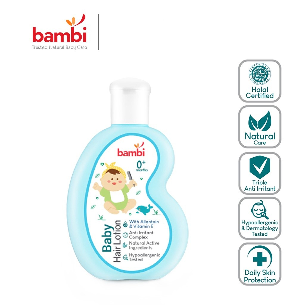 Bambi Baby Hair Lotion 100ml - Vitamin Minyak Rambut Untuk Menebalkan Rambut Bayi