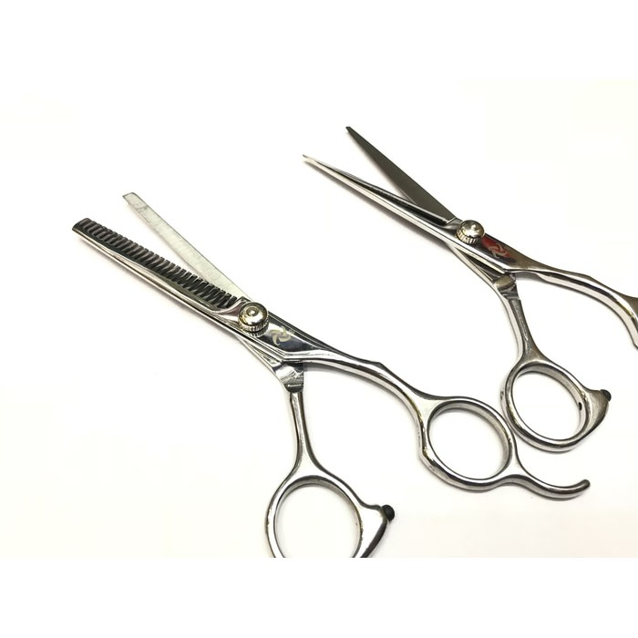 LEICHENG GUNTING SET Full Stainless Steel Potong rambut Lurus dan Sasak Leicheng Hairdressing Scissors Pro