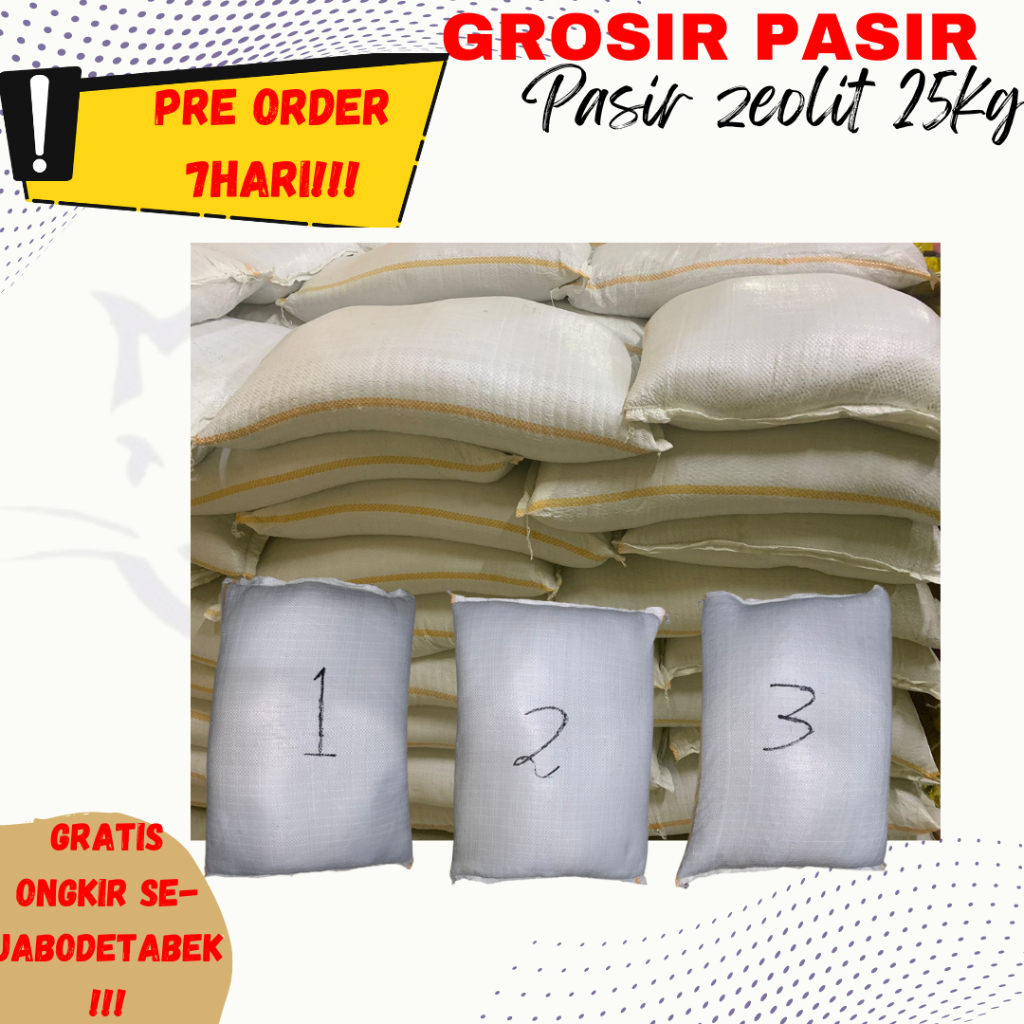 GROSIR PASIR KUCING PASIR ZEOLIT 25KG 25 KG 400 SAK 400 PCS AQUARIUM HAMSTER