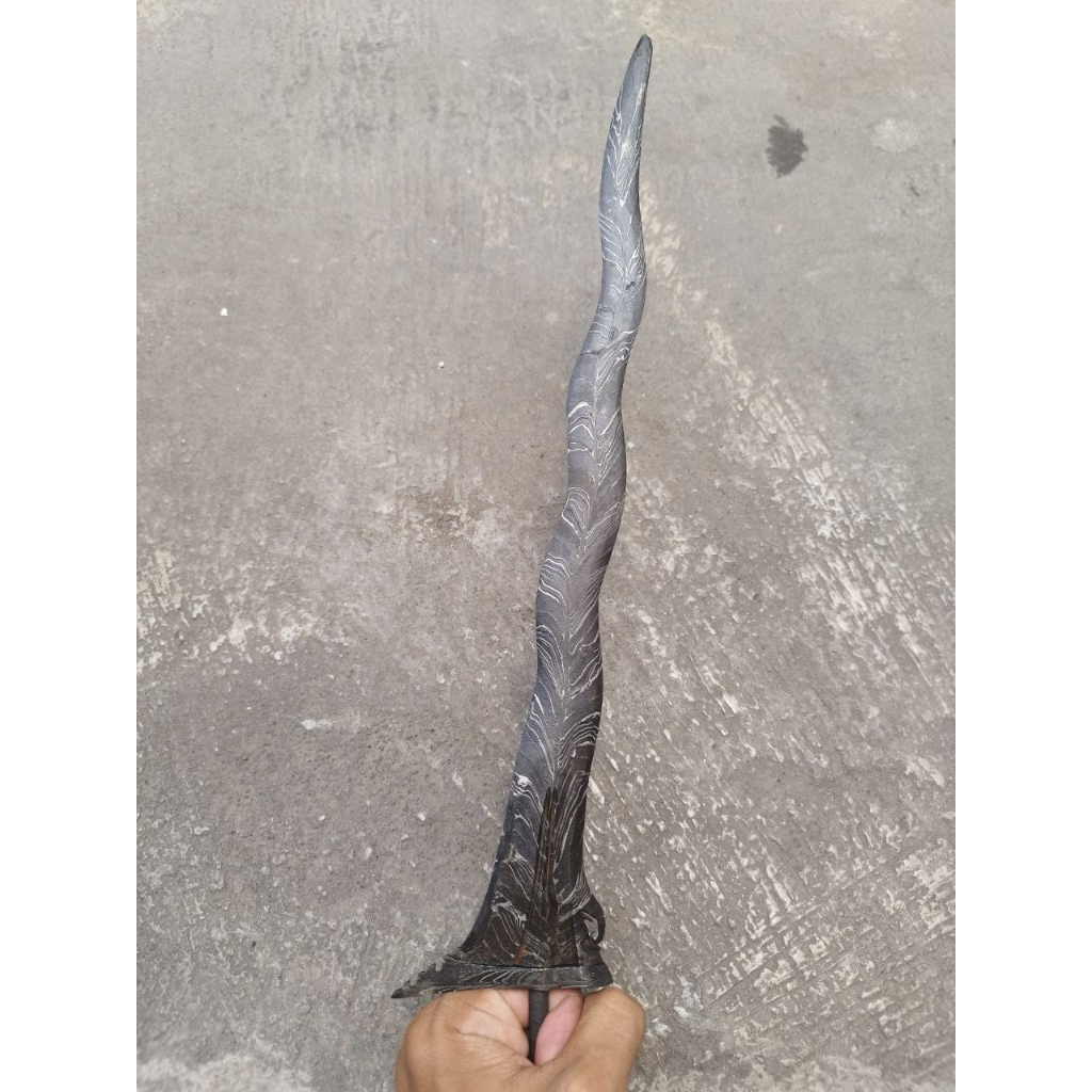 Keris Luk 7 Balebang pamor Blarak Sineret