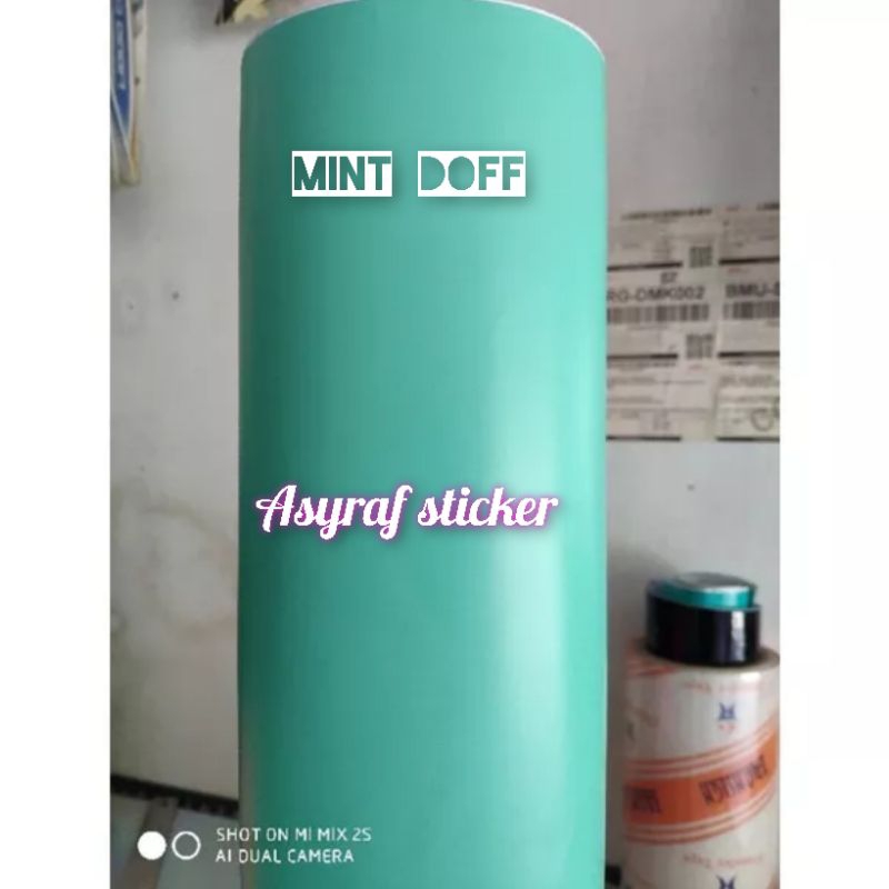 SKOTLET STIKER MOTOR WARNA MINT DOP STICKER WARNA MINT DOFF