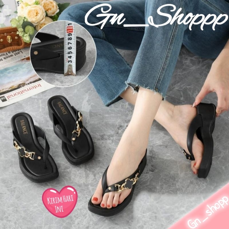 Sandal Jepit Wanita Wedges Tinggi  Terbaru Terlaris Balance 2226-D2