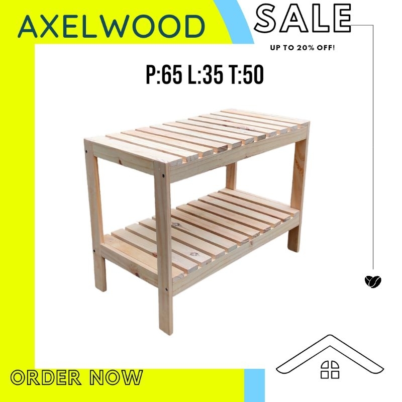 rak serbaguna/rak susun/rak 2 susun/rak kayu minimalis/meja kayu/rak dispenser/meja serbaguna