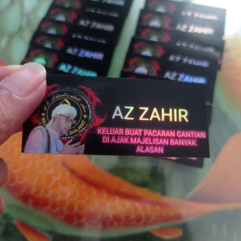 (Minimal Order 10 pcs) Stiker AZ ZAHIR Merah Majelis Sholawat