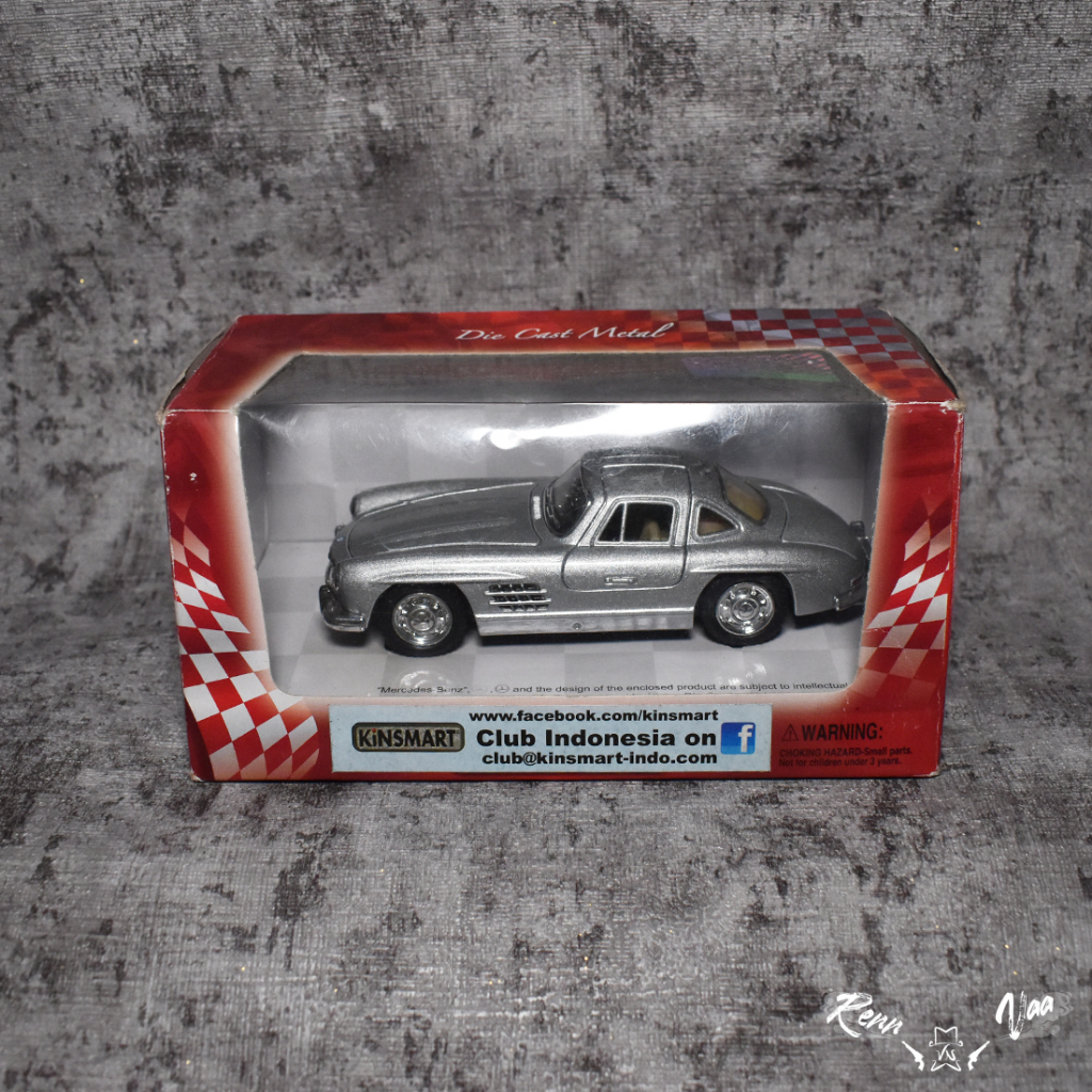 Kinsmart 1954 Mercedes-Benz 300 SL Coupe Diecast - Silver (RARE)