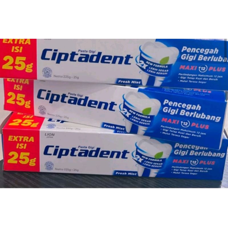 Pasta Gigi Ciptadent 225 Gr + Tanpa 25 Gr / Ciptadent Pasta Gigi 225Gr + Tanpa 25Gr / Ciptadent Jumb