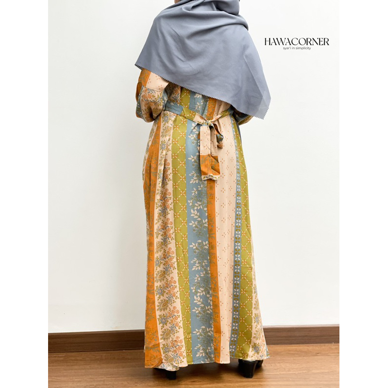 TULIP DRESS by hawacorner gamis rayon motif busui friendly