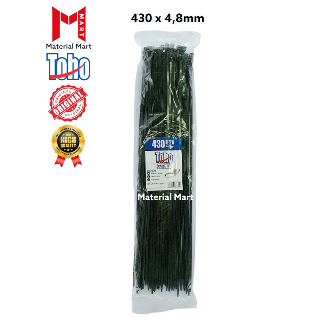 Kabel Tis Toho 30cm Tebal | Cable Tie Toho 43cm Tebal | Kabel Ties 300mm Tebal | Kabel Tis 430mm | Material Mart