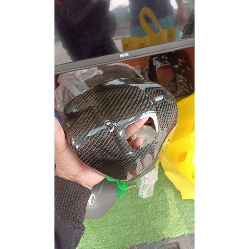 Penutup Airbag Dashboard untuk Honda Jazz GE8 Serat Karbon