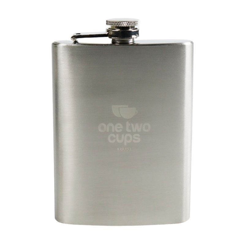 Botol Minum Wine Bir Flask Hip flash Shape Stainless Steel 5oz - Silver