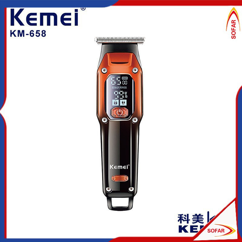 Kemei Alat Mesin Potong Rambut profesional Listrik Hair Trimmer Cordless USB