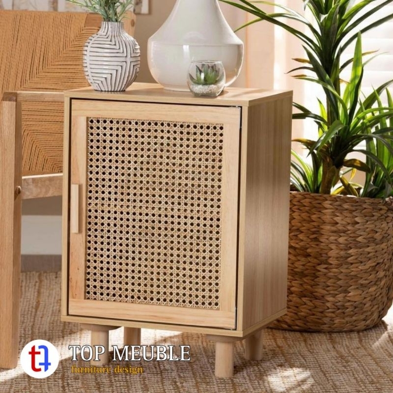 nakas minimalis klasik rotan 1 pintu