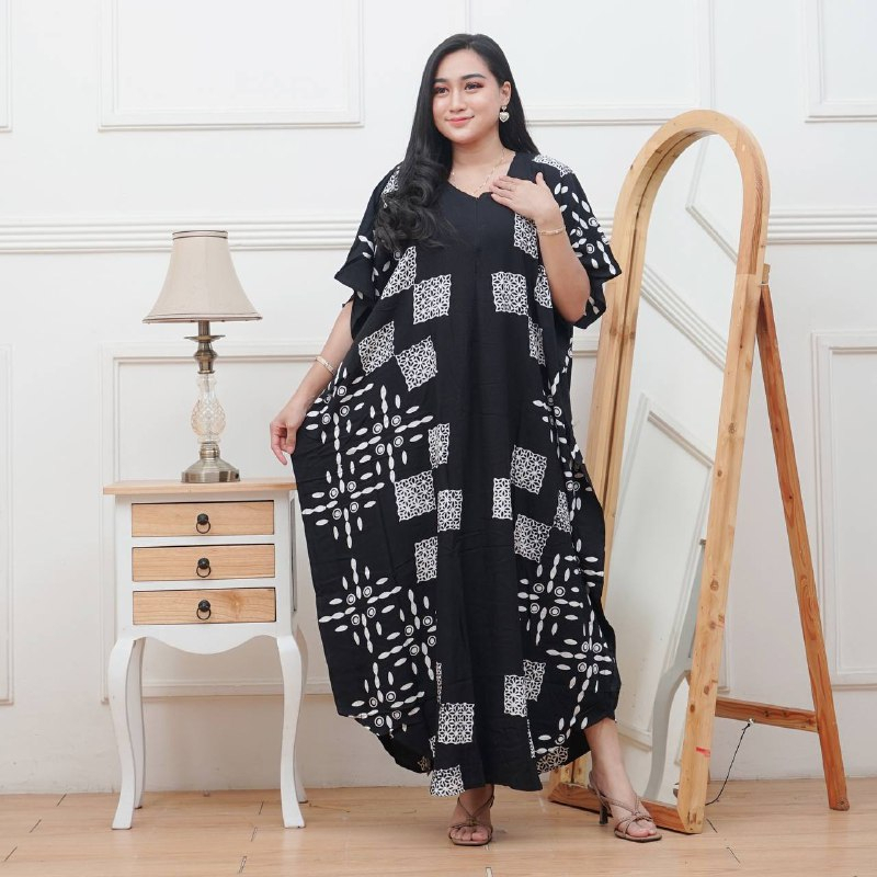 DASTER LOWO KAFTAN JUMBO LD 160 CM DASTER ARAB KELELAWAR LENGAN PANJANG PB 138 BATIK CAP PEKALONGAN