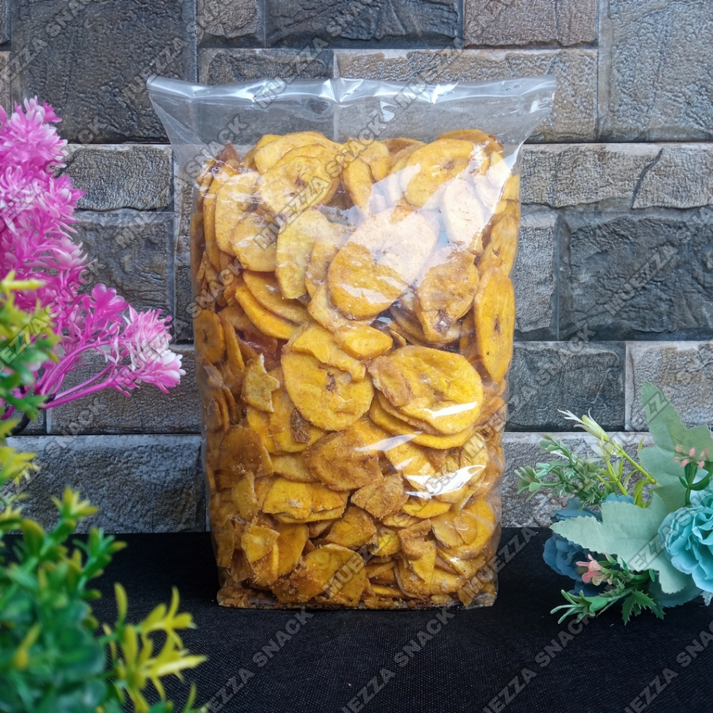 

500 gram keripik/kripik pisang manis gula caramel