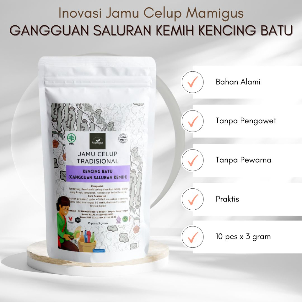 

Jamu Celup Tradisional GANGGUAN SALURAN KEMIH / KENCING BATU