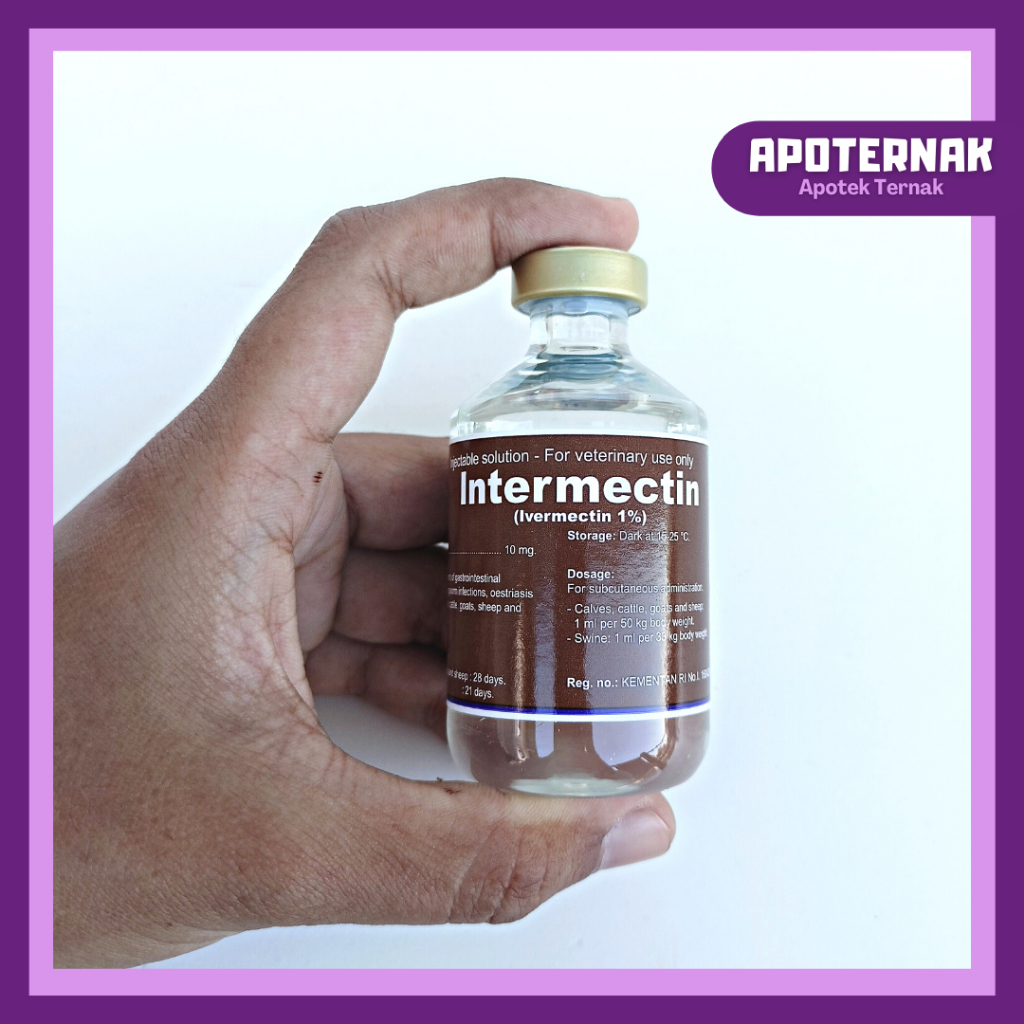 INTERMECTIN 50 ml Holland ORIGINAL | Obat Cacing Kutu Tungai Caplak Parasit Pada Sapi Kambing Anjing Kucing