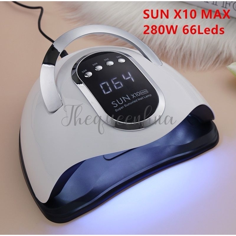 SUN X10 Max 280W Garansi Satu Bulan 66Leds Pengering Kutek Gel Led UV Nail Lamp Alat Pengering Kutek Gel