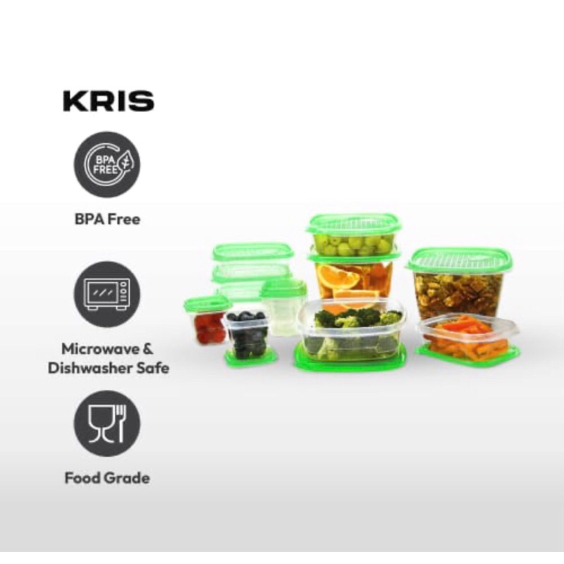 KRISHOME SET 24PCS WADAH MAKANAN/ACE FOOD STORAGE CLIP AND FRESH/ACE HARDWARE TEMPAT BEKAL MAKANAN/