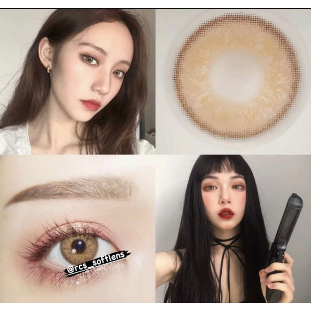 RCS ✅ Softlens import korea Russian girl brown grey blue Softlens minus -1.00 S/D -6.00 Softlens biru minus