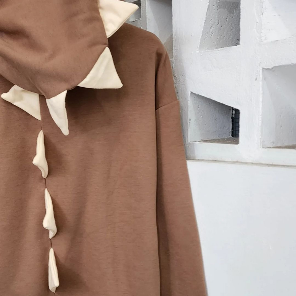 HOODIE WANITA DINO THORN BAHAN FLACEE LD 100 - 120CM Sweater Hoodie Polos // Hoodie Sweater Wanita Orginal  // Hoodie wanita terbaru 2023 kekinian ( BISA BAYAR DI TEMPAT)