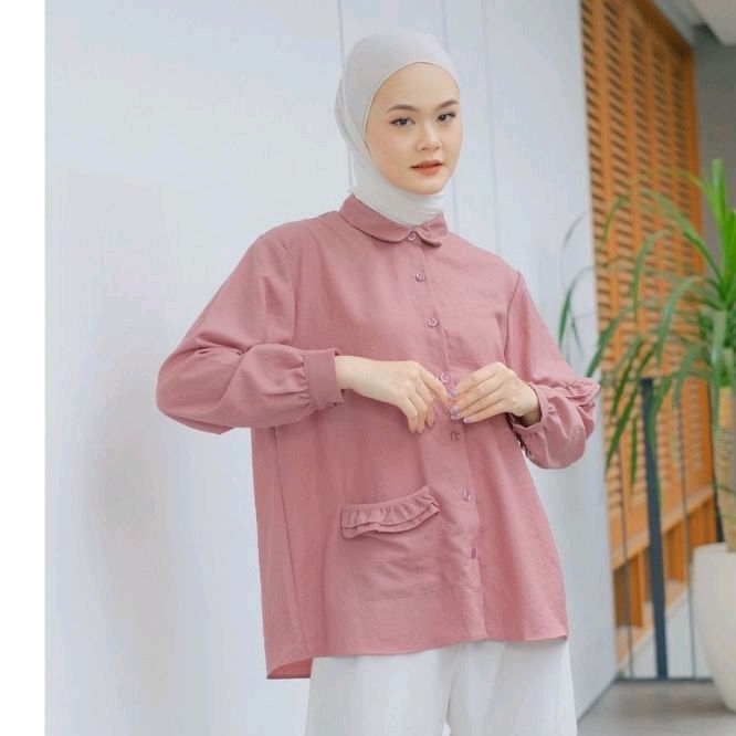 Nada top | kemeja wanita oversize - basic shirt kemeja polos