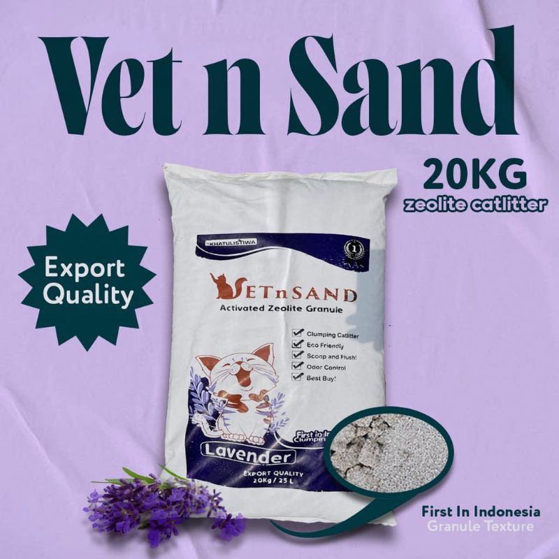 vetsand pasir zeolite gumpal wangi