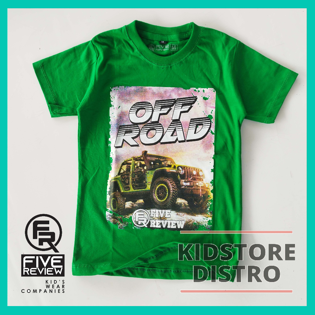 Kaos Anak Motif Mobil Offroad / Kaos Distro Anak / Grosir Baju Anak Laki-Laki &amp; Perempuan / Kaos Oblong Anak Clothing / Baju Anak Harian Branded