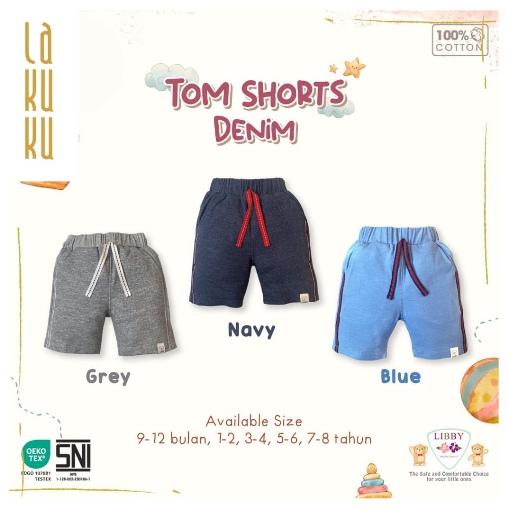 Lakuku - Tom Shorts Denim Celana Pendek Olahraga Casual Anak Laki