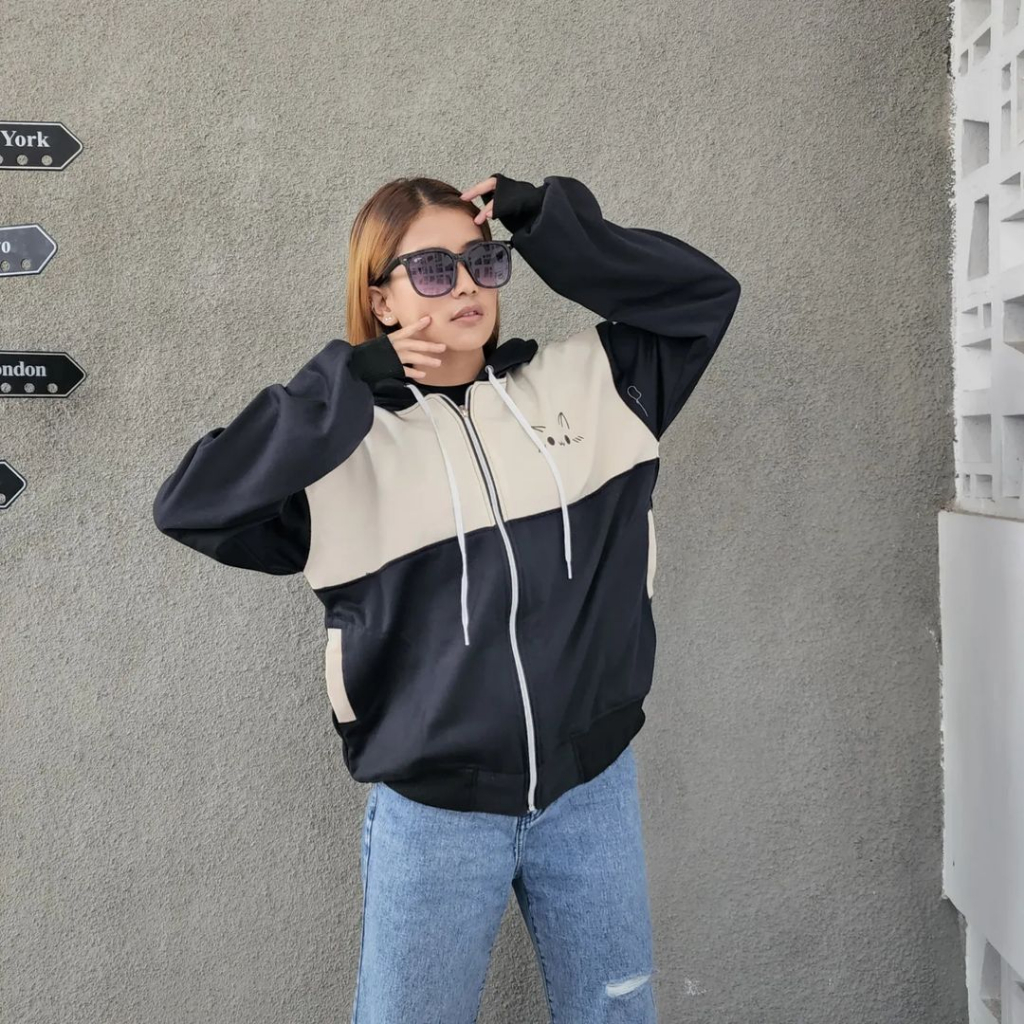 HOODIE ZIPPER WANITA MOCHIO CAT BAHAN FLACEE LD 100 - 120 CM Sweater Hoodie Zipper Polos // Hoodie Sweater Wanita Orginal // Baju hangat wanita kekinian ( BAYAR DI TEMPAT)