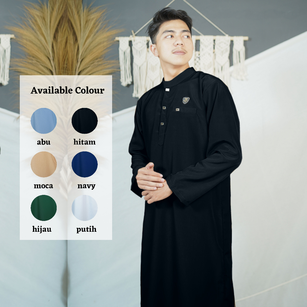 Jubah ABU HASAN pria laki laki/gamis laki laki dewasa model terbaru/jubah BY FAMILY MUSLIM