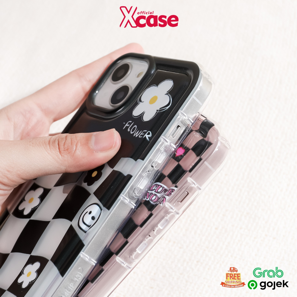 Softcase Grid 2 Motif for iPhone 7 X XR XS MAX 11 Pro Max / 12 Pro Max / 13 Pro Max / 14 Plus Pro Max